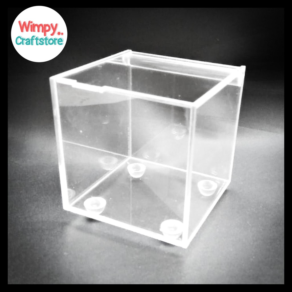 Box akrilik 7x7x7 CLEAR box acrylic display figure kotak kaca akrilik kotak  pajangan die cast | Shopee Indonesia