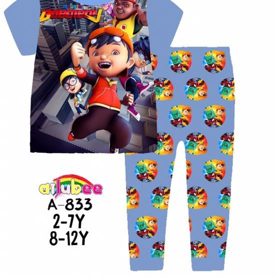 ey-51 [READY PIYAMA ANAK AILUBEE] Ailubee A-833,834,835,836 BOBOIBOY, PJ  MASK, UPIN IPIN, SPIDERMAN | Shopee Indonesia