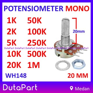 Potensio Mono 1K 5K 10K 20k 50K 100K 200K 250K 500K Merk A-Plus kualitas  bagus | Shopee Indonesia