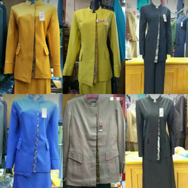 Jual Blazer baju kerja kantor seragam koperasi seragam bank seragam kantor  baju koperasi batik Indonesia|Shopee Indonesia