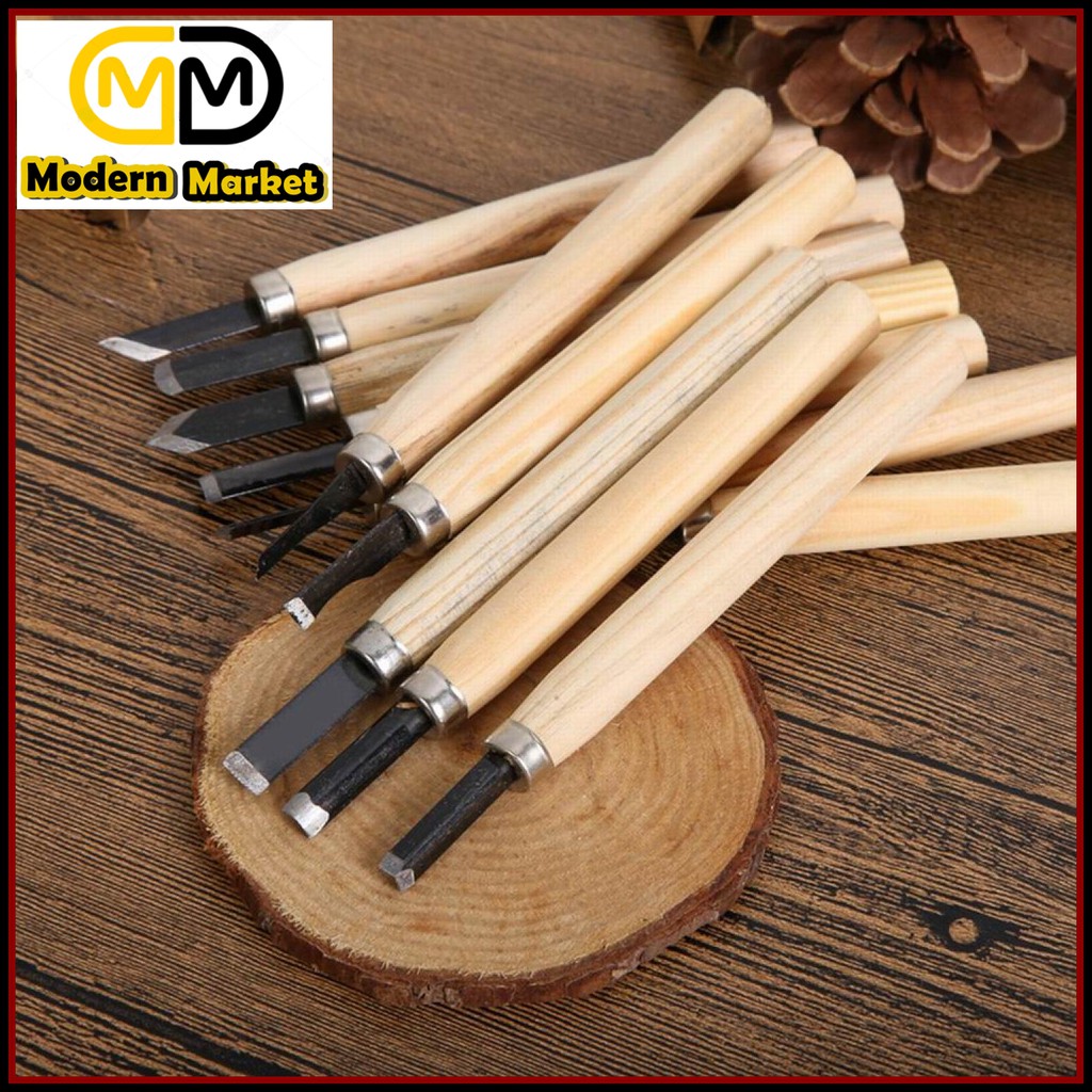 PISAU UKIR SET 12 IN 1/ALAT UKIR KAYU/ALAT PAHAT KAYU/PISAU UKIR PAHAT KAYU  WOOD CARVING KNIFE | Shopee Indonesia