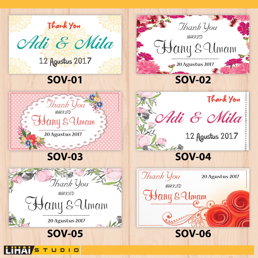 Jual Kartu Ucapan Terima Kasih Souvenir Pernikahan Wedding Card 01 - 06 Indonesia|Shopee Indonesia 1024_X_1024_jpg