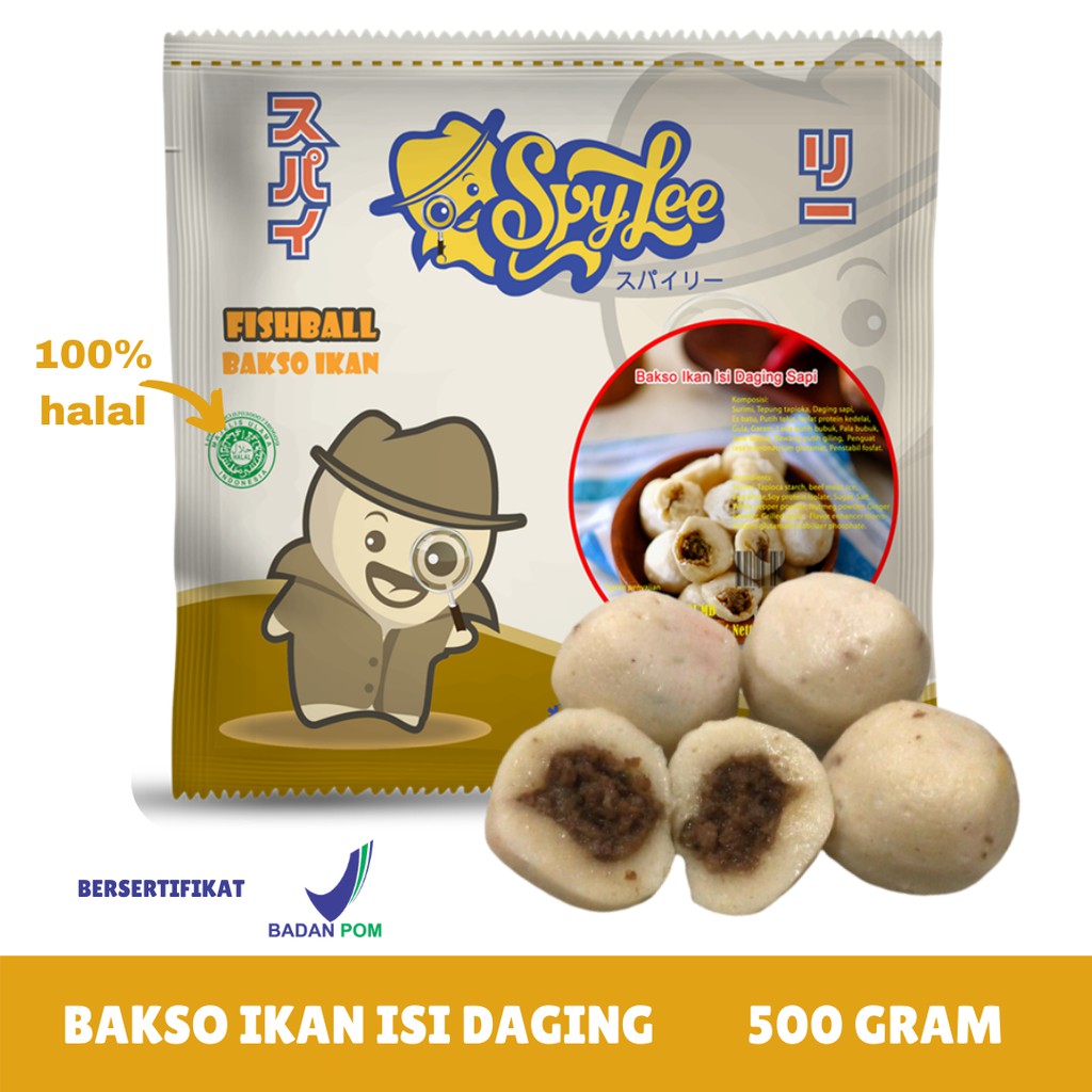 BAKSO IKAN ISI DAGING SAPI (ISI 27-30/500Gr) PREMIUM &ldquo;SPYLEE&rdquo; MAKANAN  INSTAN FROZEN FOOD BPOM HALAL | Shopee Indonesia