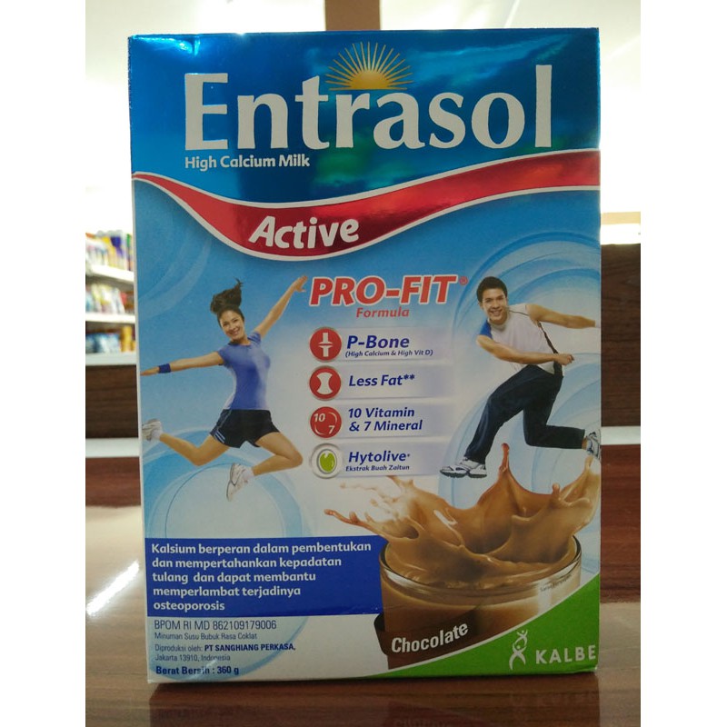 Susu Entrasol Active Rasa Chocolate 360 graam | Shopee Indonesia