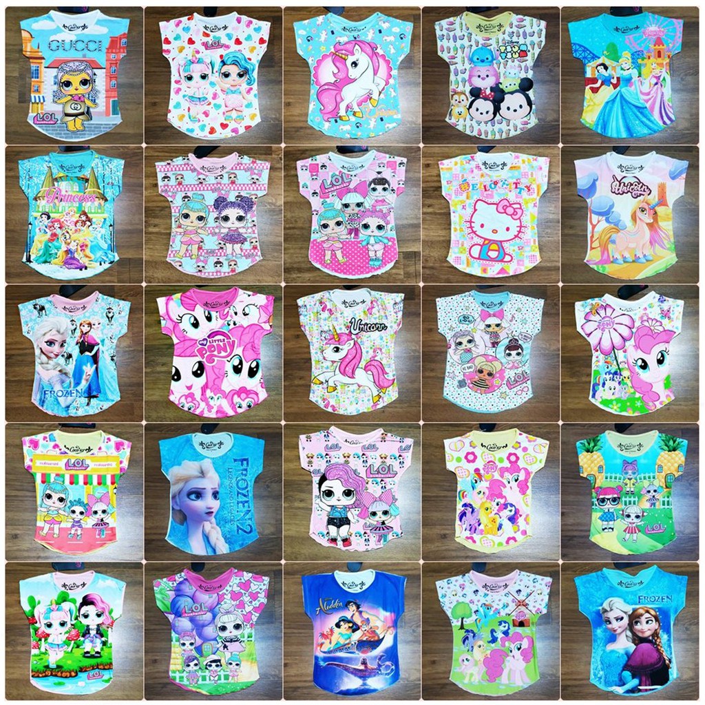 Baju Anak Coco Ice 3D Import Thailand Motif FROZEN/Kuda Poni/UNICORN/PRINCESS  usia NB - 10 Tahun | Shopee Indonesia