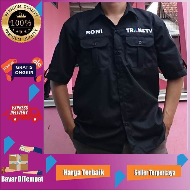 Jual KEMEJA TRANS TV - SERAGAM PDL KEMEJA BAJU BORDIR CUSTOM KEMEJA POLOS  BAJU POLOS KEMEJA PRIA WANITA Indonesia|Shopee Indonesia