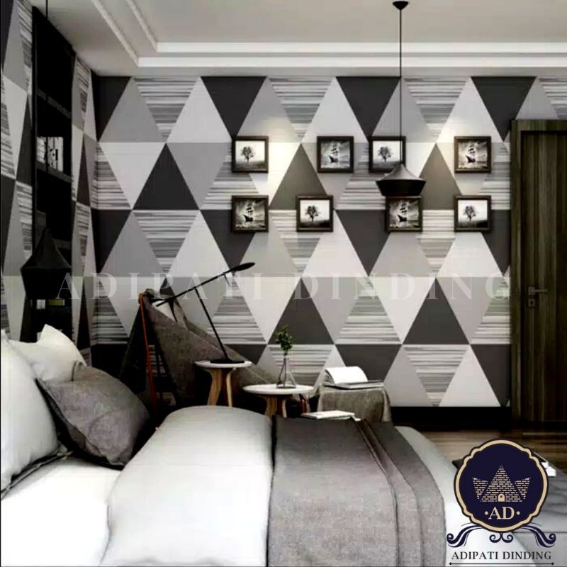 Jual Termurah Cod [Bayar Di Tempat] Wallpaper Stiker Dinding Motif Segitiga Hitam Size 45 Cm X 10 Meter Indonesia|Shopee Indonesia 800_X_800_jpg