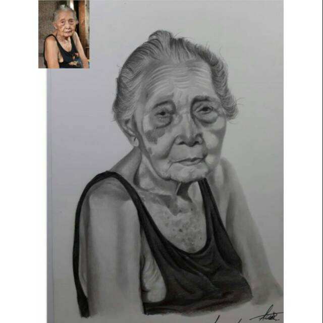 Jual (A2) Sketsa Wajah /Lukis Wajah/Gambar Wajah Indonesia|Shopee Indonesia 640_X_640_jpg