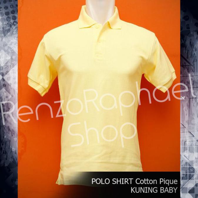 Produk Terbaru Kaos Polo Shirt Cotton Pique 20S Dewasa Cowok Warna Kuning  Baby - S | Shopee Indonesia