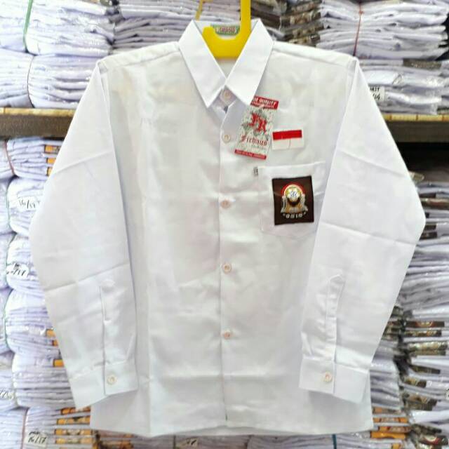 Jual Baju lengan panjang manset ( kancing di lengan) SMA / bahan polyester  Indonesia|Shopee Indonesia