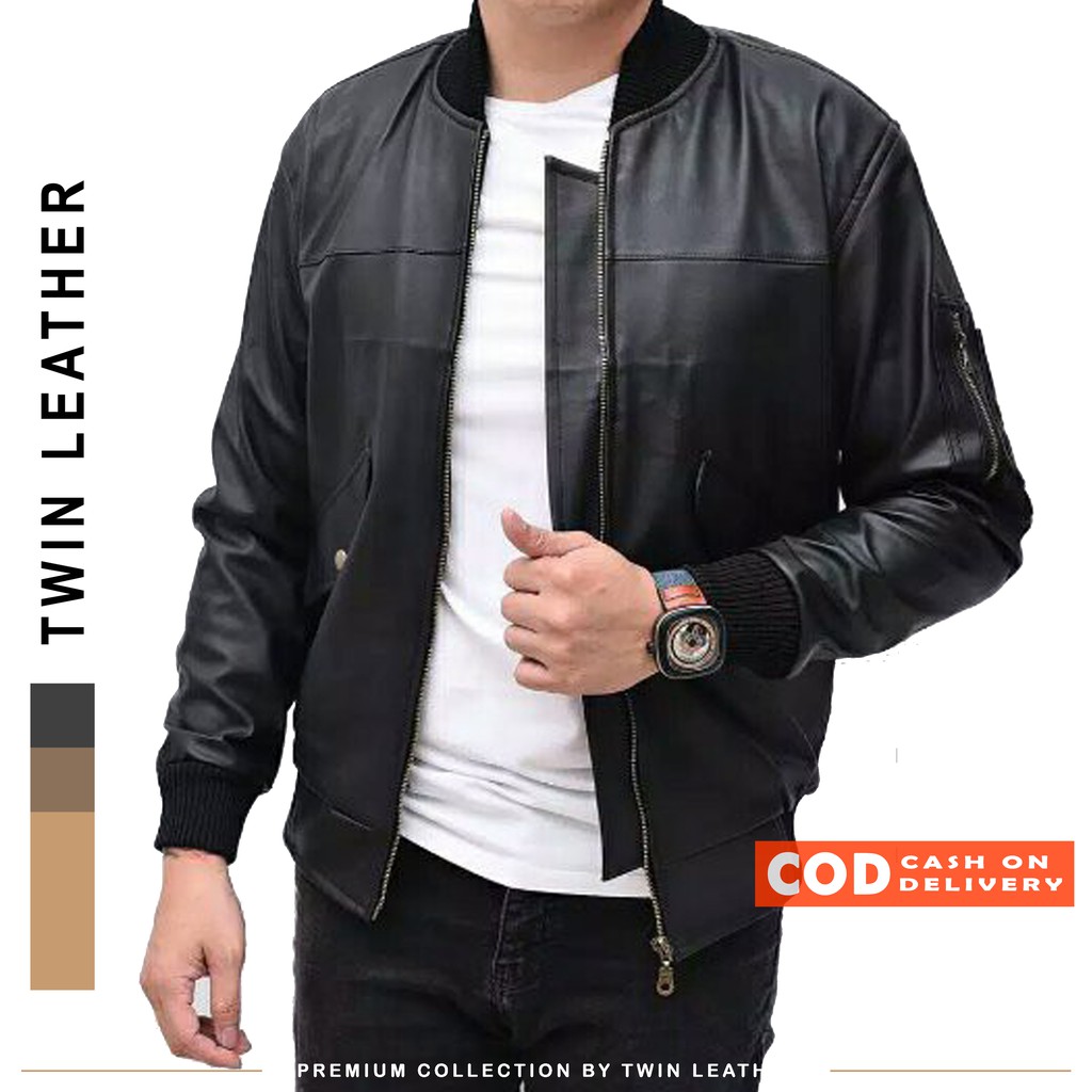 TERBARU! Jaket Kulit Domba Asli Garut Kualitas Super Original Model Santai  Warna Hitam Ukuran M L XL | Shopee Indonesia