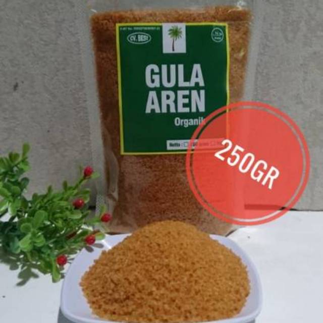 Jual GULA AREN BUBUK ORGANIK 250gr gula semut aren Indonesia|Shopee  Indonesia