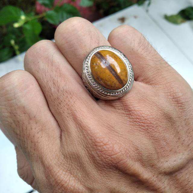 Jual BATU AKIK BADAR ASEM MOTIF KENDIT.. NATURAL (Motif Kendit tembus  senter) Indonesia|Shopee Indonesia