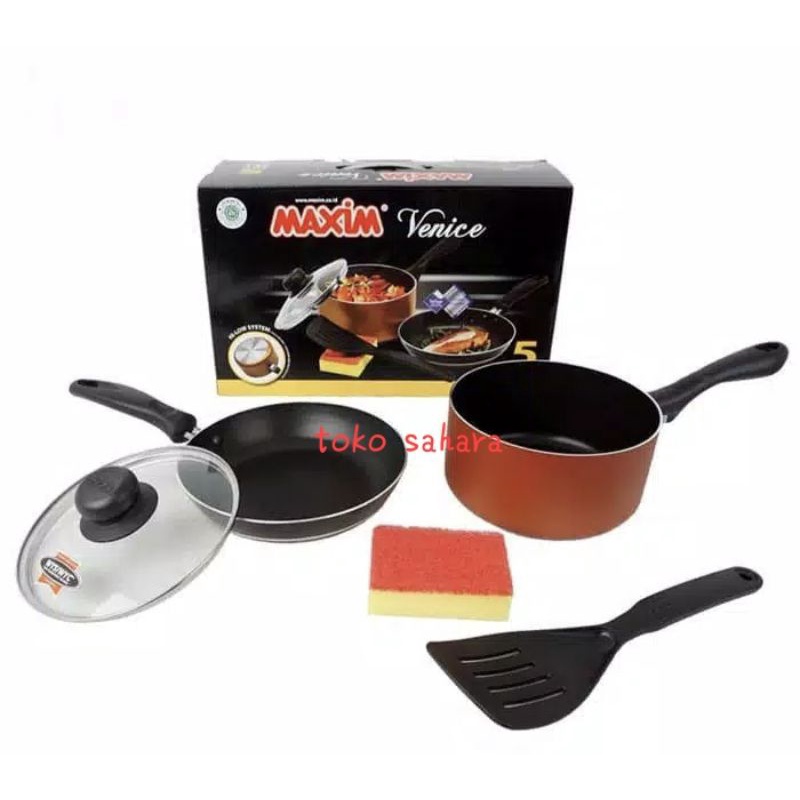Jual Maxim Wajan Venice Set isi 5 pcs Kado Pernikahan / Hampers Pernikahan  Alat Dapur / Alat Rumah Tangga Indonesia|Shopee Indonesia