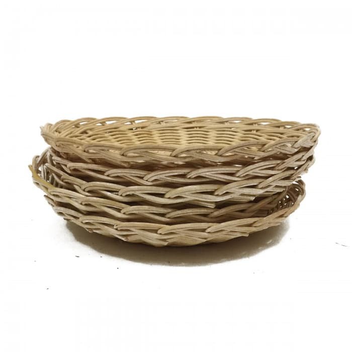 Kerajinan Tangan Rotan - Piring Anyaman Rotan (5pcs) 25 x 25 x 3cm - ro1212  | Shopee Indonesia