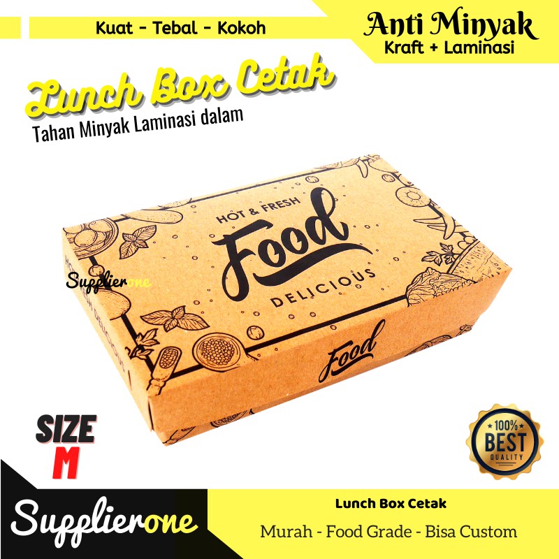 Lunch Box Paper, Lunch Box, Paper Lunch Box SML, Kemasan Dus Box Ayam  Geprek, Lunch Box Kertas Nasi | Shopee Indonesia
