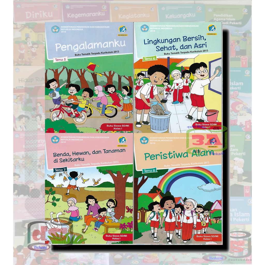 Buku Kelas 1 SD Tema 5 6 7 8 K2013 Edisi Revisi 2017 | Shopee Indonesia