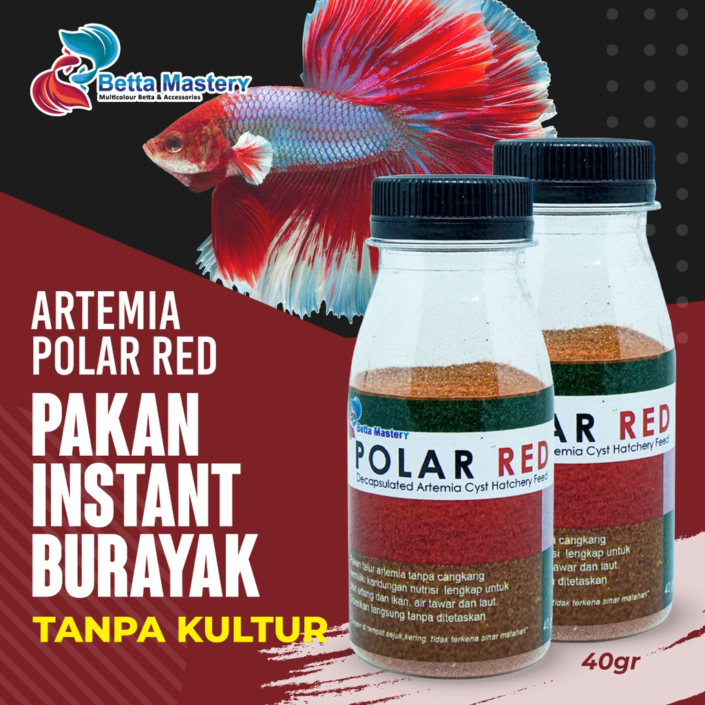 VARIASI BARU !!! POLAR RED PAKAN INSTANT BURAYAK IKAN HIAS CUPANG GUPPY  MOLLY DAN IKAN HIAS LAINNYA POLAR RED ORIGINAL ASLI SHELL FREE | Shopee  Indonesia