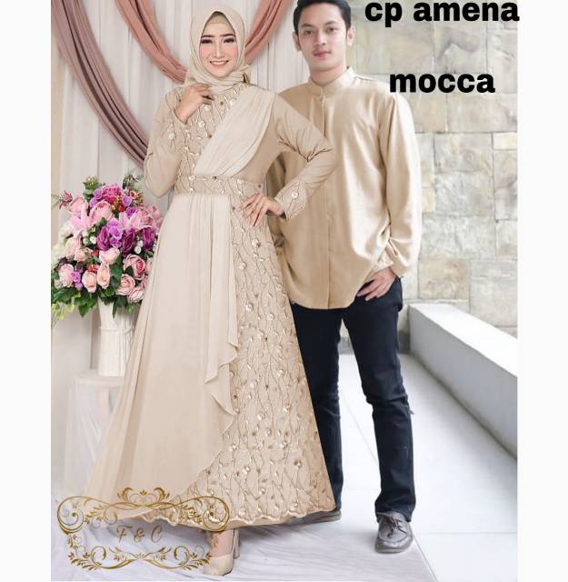 Jual Baju Couple Pasangan Terbaru 2021 Pesta Pernikahan Gamis Kebaya Kapel  Keluarga Suami Istri Brukat Kondangan Indonesia|Shopee Indonesia