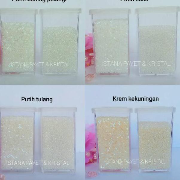 Jual FastPacking Payet jepang MGB (bambu &amp; pasir) putih bening pelangi,  putih susu, putih tulang &amp; krem Indonesia|Shopee Indonesia