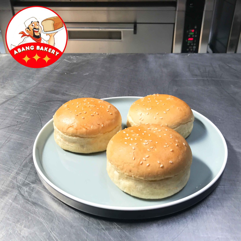 Supplier UMKM| Roti Burger Wijen PREMIUM Hotel Murah| Hamburger Bun Tawar  Untuk Bakar Panggang | Shopee Indonesia