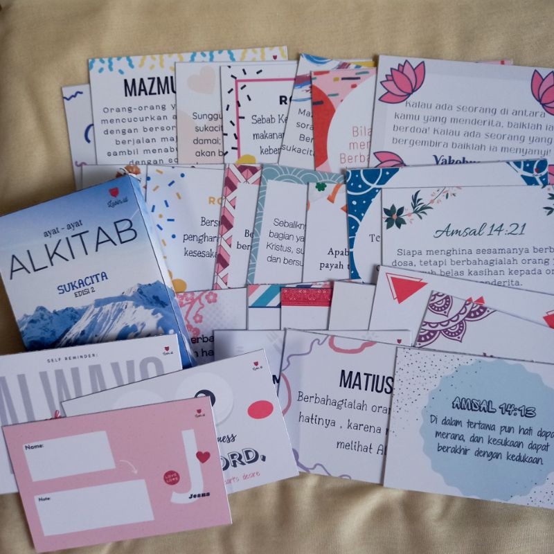24 PCS Kartu Ayat Alkitab tentang Sukacita EDISI 2 - bahasa indonesia |  Shopee Indonesia