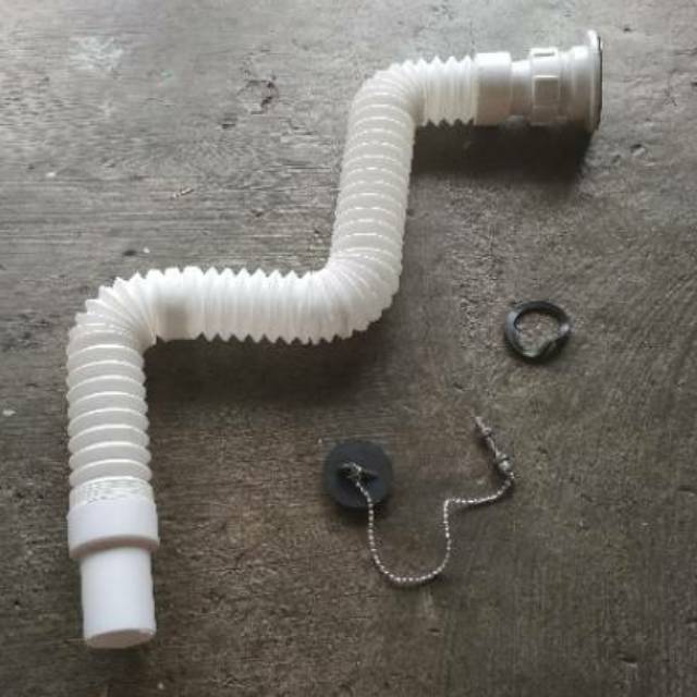 Selang Pipa Pembuangan Wastafel westafel Bak Cuci Piring Fleksibel cess  pipe 1.5 Inch kenmaster | Shopee Indonesia