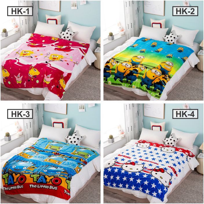 Jual Selimut Karakter Anak BAHAN LEMBUT UKURAN 130X190 CM 1 kg muat 3 pcs  Indonesia|Shopee Indonesia