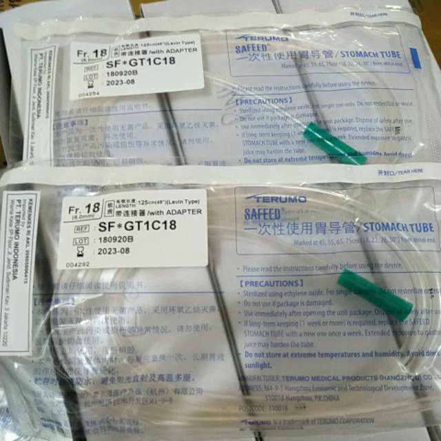 NGT Terumo / Ngt 16 terumo / ngt 18 terumo / selang ngt / selang makan / ngt  16 / ngt 18 / ngt 14 | Shopee Indonesia