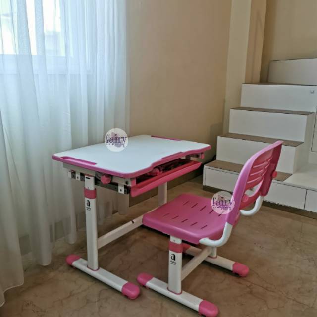 MEJA BELAJAR ANAK ALPHA ERGONOMIS ERGONOMIC ADJUSTABLE IMPORT MEJA KURSI  BELAJAR ANAK | Shopee Indonesia