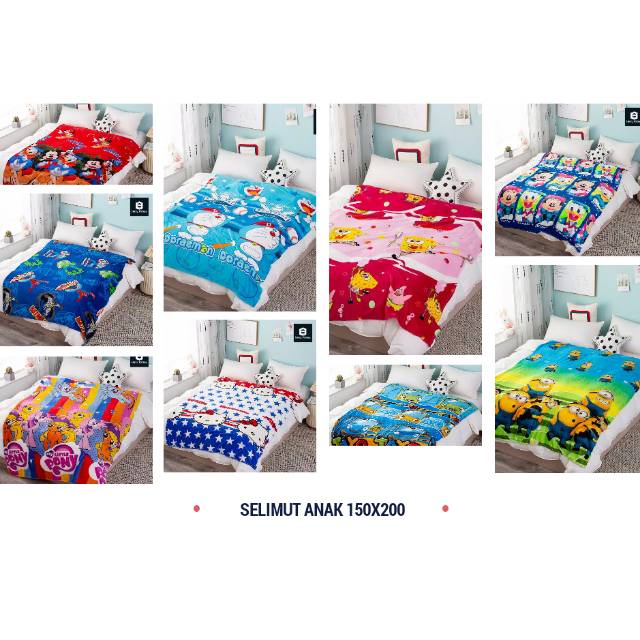Jual Selimut anak SUPER LEMBUT 150x200 FREE Tas selimut Indonesia|Shopee  Indonesia