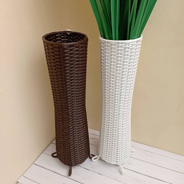 POT ROTAN A1 KUALITAS EKSPOR T 50 CM VAS BUNGA SUDUT | Shopee Indonesia