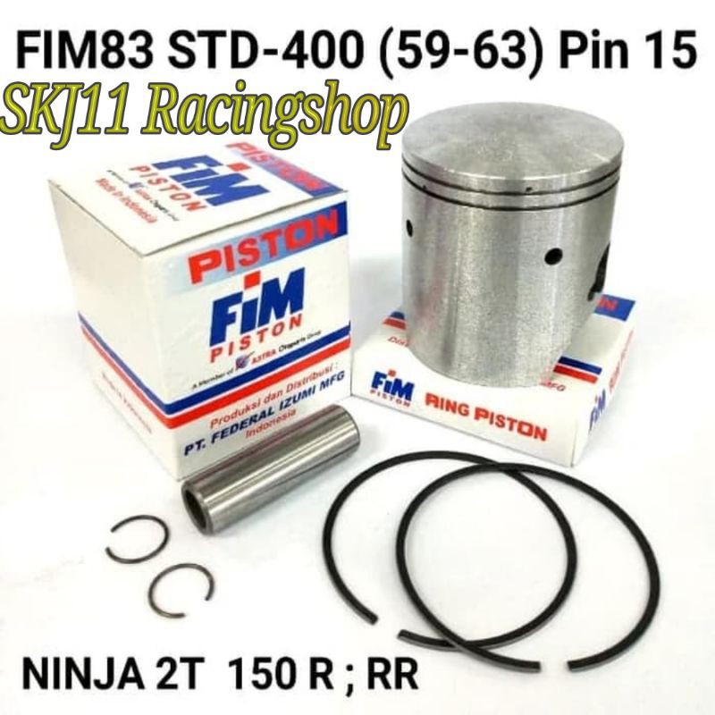 Seher set Piston FIM 83 Ninja 2tak 150 R RR STD pen pin 15 diameter 59 59.5  60 60.5 61 61.5 | Shopee Indonesia