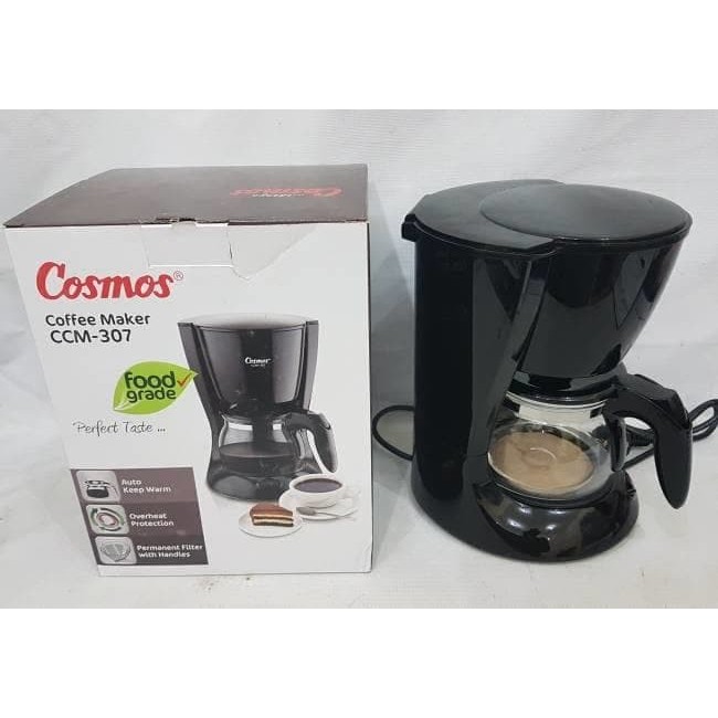 COSMOS COFFEE MAKER CCM 307 HITAM MESIN PEMBUAT KOPI 0,6 LITER 600 WATT 6  GELAS GARANSI RESMI CCM307 | Shopee Indonesia