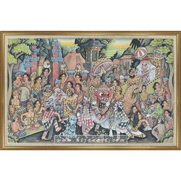 Jual Lukisan Upacara Tradisi Bali Indonesia|Shopee Indonesia 600_X_600_jpg