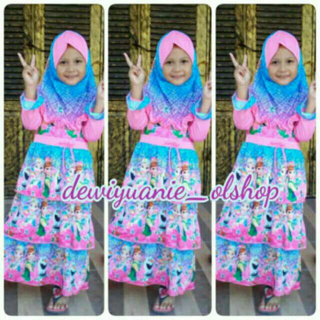 30 Baju Muslim Anak Frozen Tanah Abang  Fashion Modern 