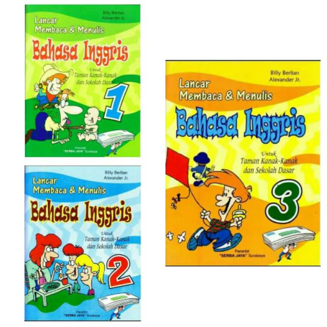 Paket Buku Lancar Membaca &amp; menulis Bahasa Inggris 123 TK SD Serba Jaya |  Shopee Indonesia