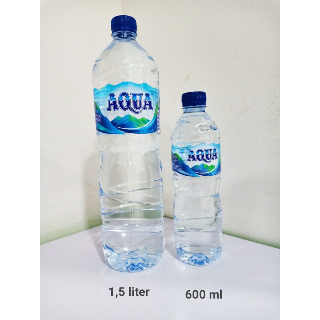AQUA Botol 1,5 liter / 600 ml | Shopee Indonesia