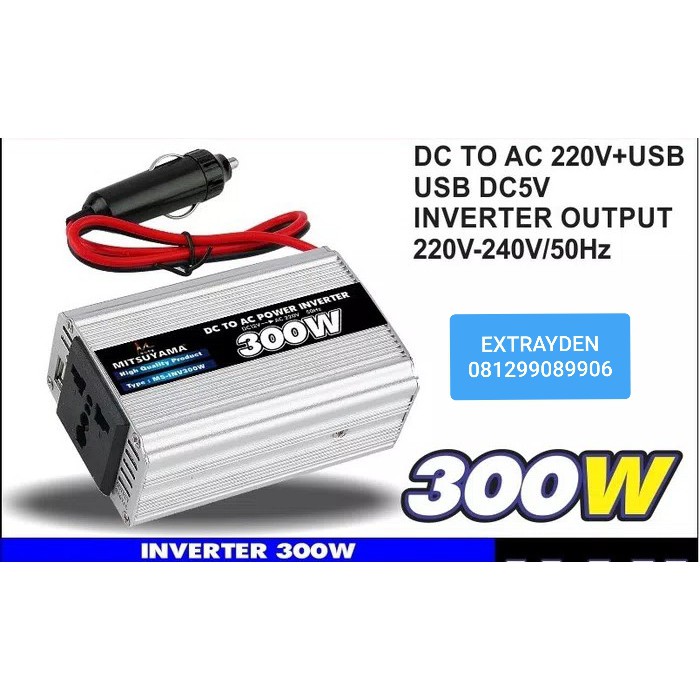 original Inverter Power DC AC 300 Watt USB 5V aki accu mobil car listrik  adaptor cas casan volt | Shopee Indonesia
