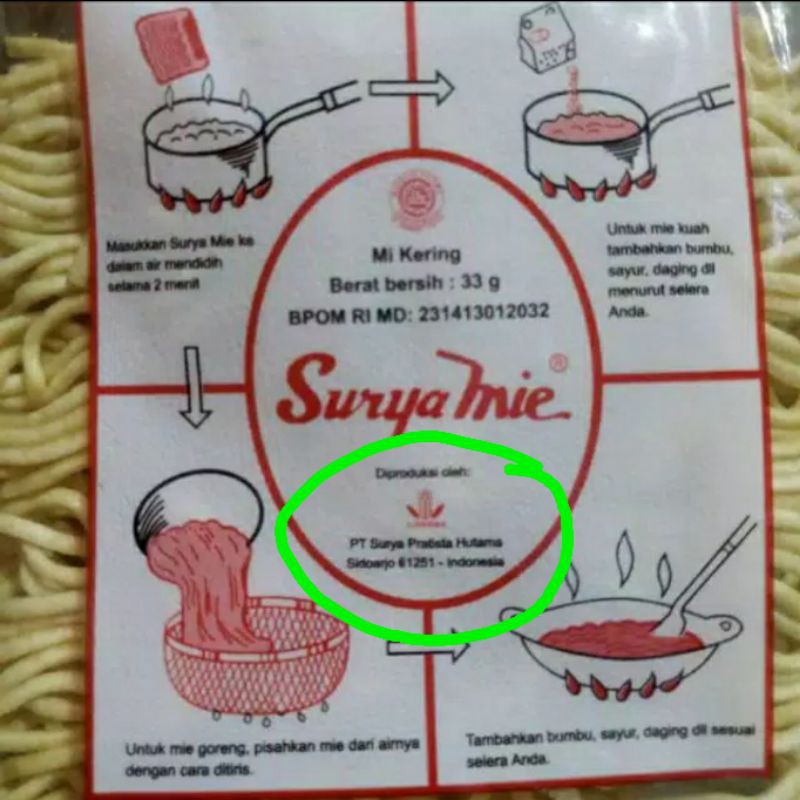 SURYA MIE 1 bal isi 50pcs | Shopee Indonesia