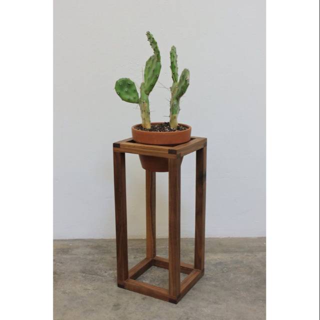 Rak bunga tiang penyangga pot bunga Plan stand wooden plants | Shopee  Indonesia