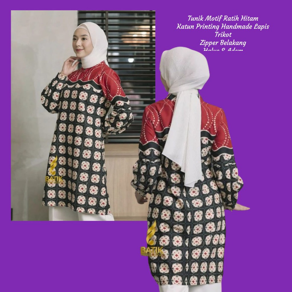 Jual BATIK SERAGAM KANTOR BAJU BATIK WANITA KERJA ATASAN BATIK WANITA  ATASAN BATIK KANTOR BATIK SERAGAM GURU BATIK TUNIK INDONESIA BATIK  PRABUSENO WANITA MOTIF RATIH LENGAN PANJANG ZIPPER BELAKANG BAHAN KATUN  PRINTING