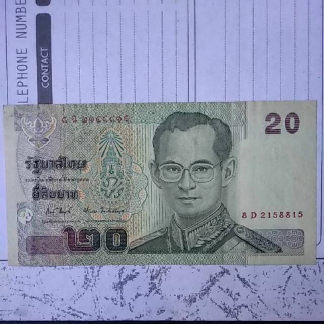 Uang Thailand 20 baht | Shopee Indonesia