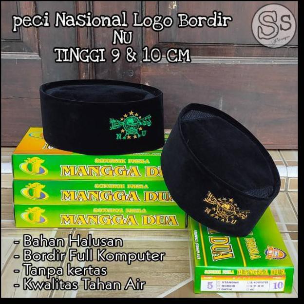 Terlaris Songkok Nasional Super premium bordir NU, Peci Nasional Bordir NU  (KODE 7615) | Shopee Indonesia