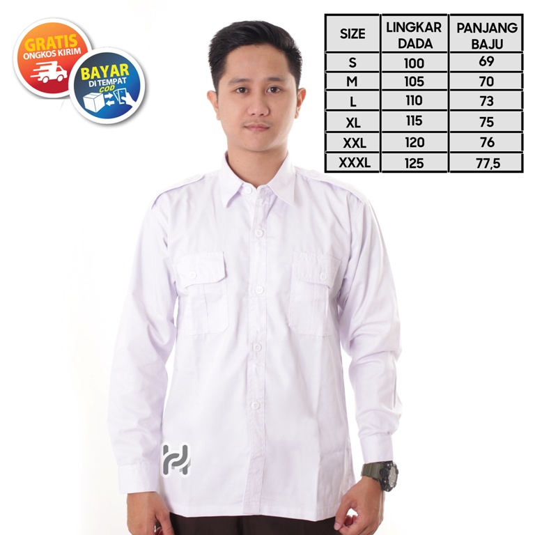 Harga Baju PNS Putih Lengan Panjang Terbaru November 2021 | BigGo Indonesia