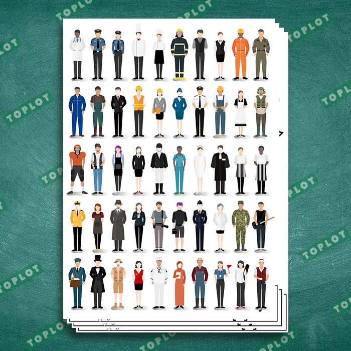 Buku mewarnai - Professions / Profesi (digital, pdf) | Shopee Indonesia