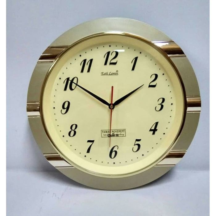 Jam Dinding Esti Loren Melody Bunyi Musik Setiap Jam Ukuran Besar Diameter  37cm | Shopee Indonesia