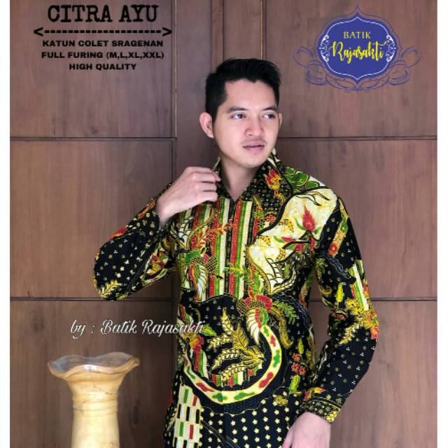 Jual Kemeja batik pria lengan panjang kombinasi. Grosir baju batik murah.  Grosir baju batik pekalongan Indonesia|Shopee Indonesia