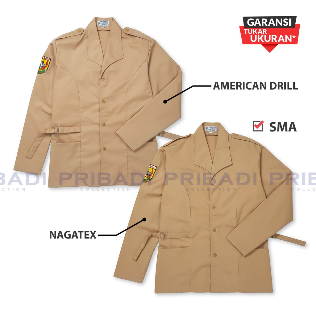 Jual Baju Pramuka SMA Putri Penegak Pembina Tali Gesper Lengan Panjang Seragam  Sekolah PRIBADI Indonesia|Shopee Indonesia