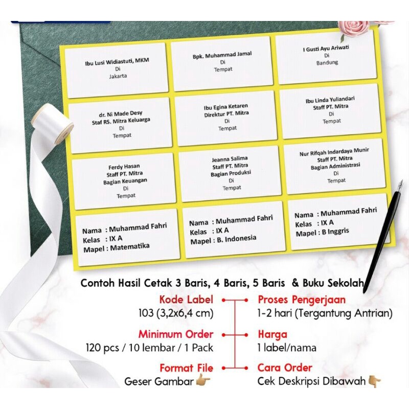 Harga Stiker Nama Buku Sekolah Polos Terbaru Oktober 2021 | BigGo Indonesia